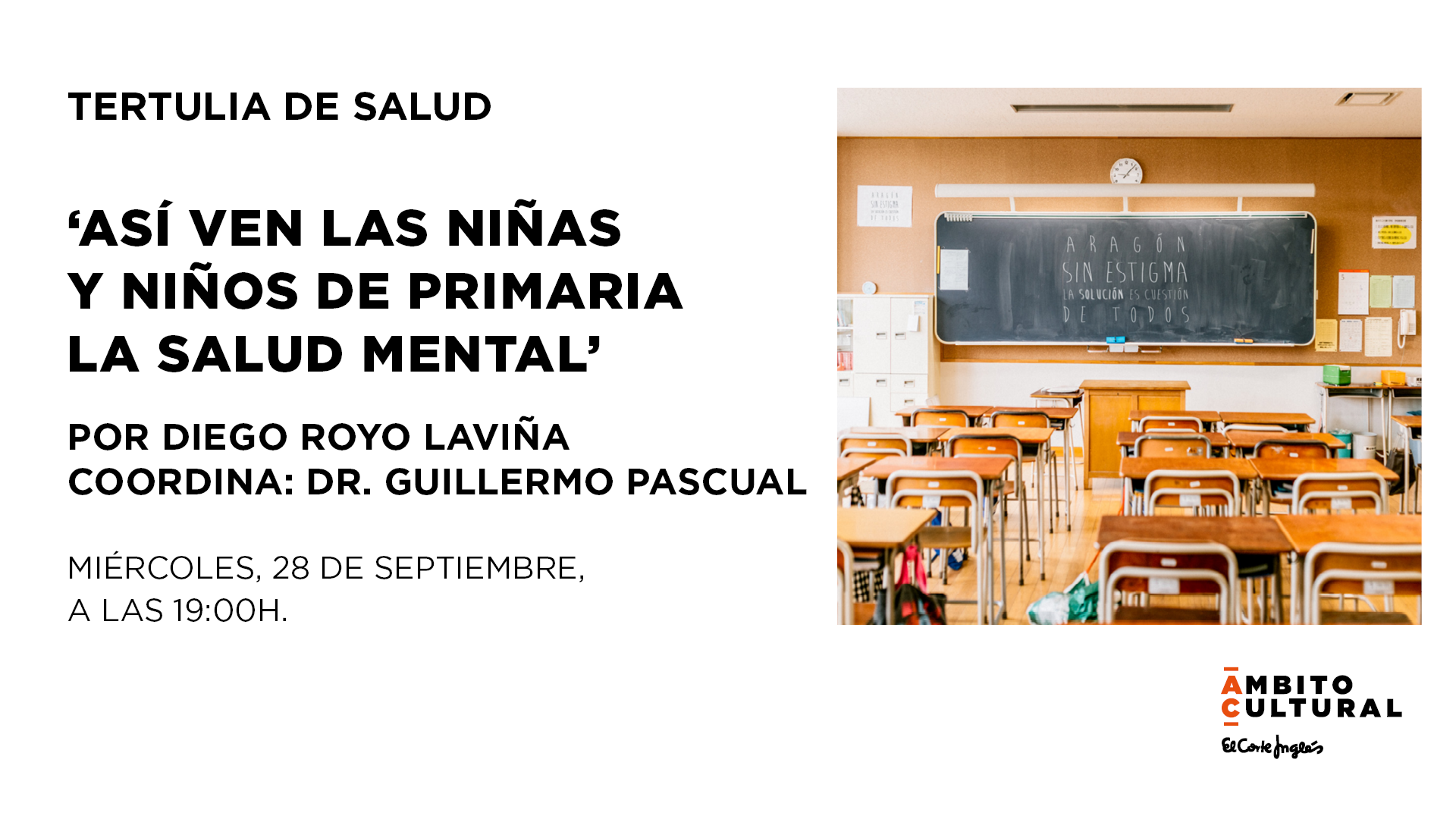 TERTULIA DE SALUD: 'LA SALUD MENTAL EN LAS AULAS'